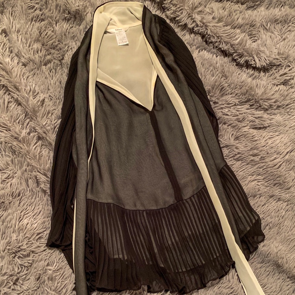 Esley neck tie pleated tank